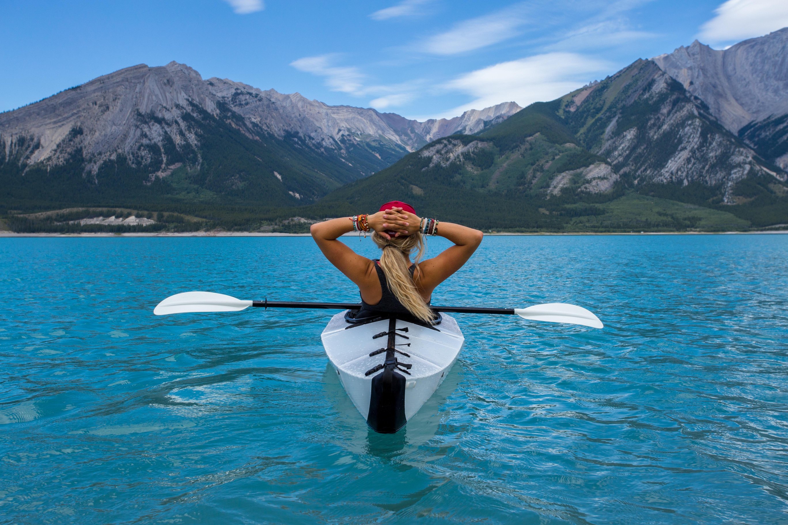 Woman in Kayak Resting